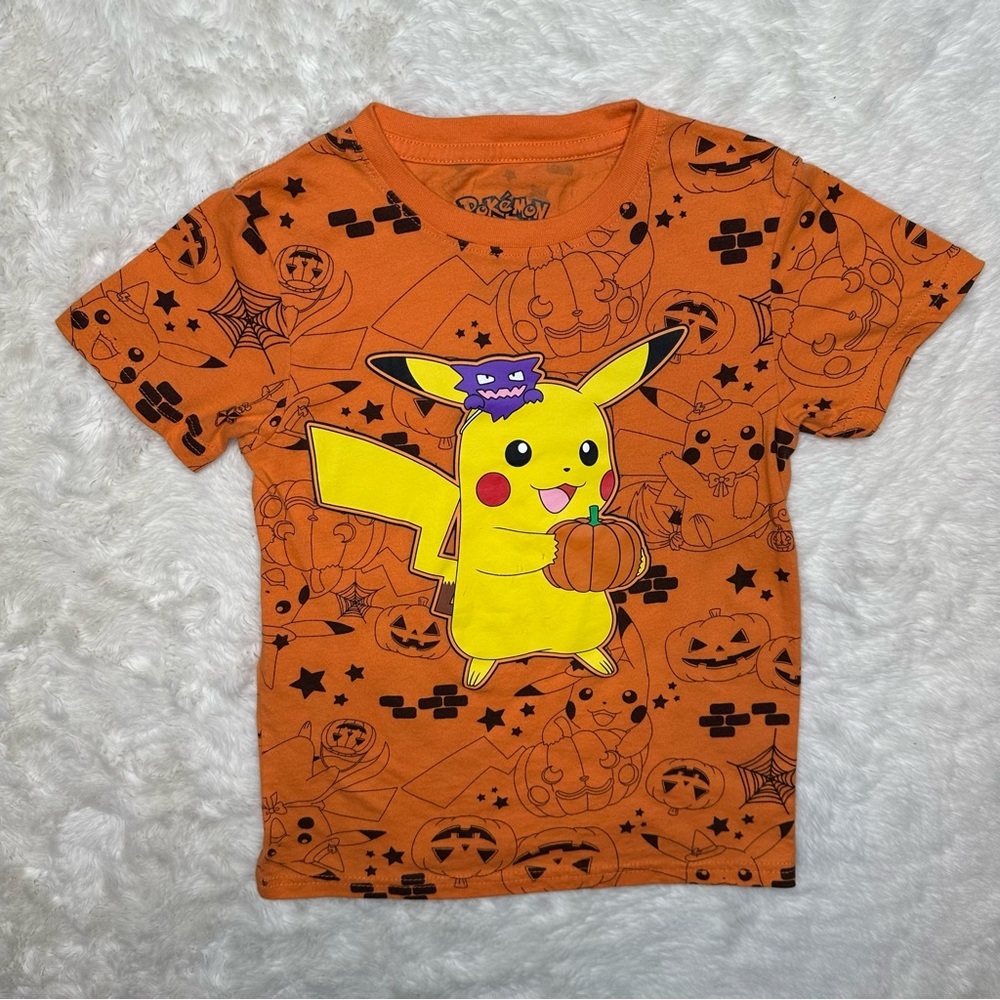 Hybrid Apparel T-Shirt Pokémon Pikachu Halloween Orange/Yellow/Black Size XS